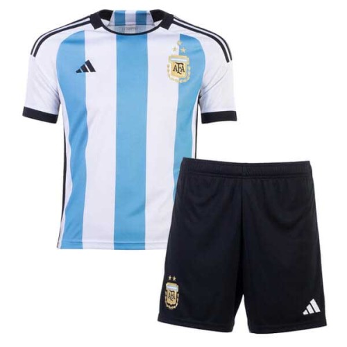 Argentina Home Kids Football Kit 22 23 3 Star