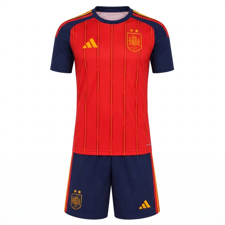 Spain Home Kids Football Kit 2026 2 star