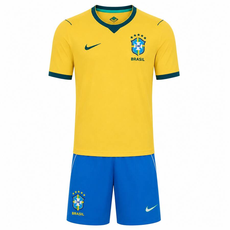 Brazil Home Kids Football Kit 2026