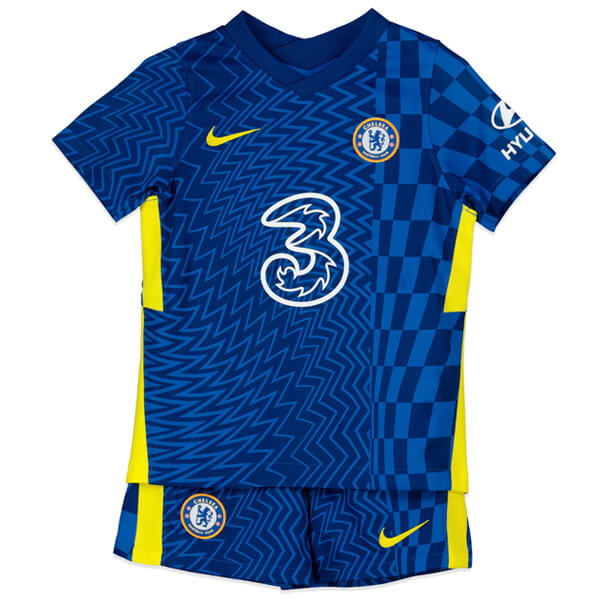Chelsea Home Kids Football Kit 21 22