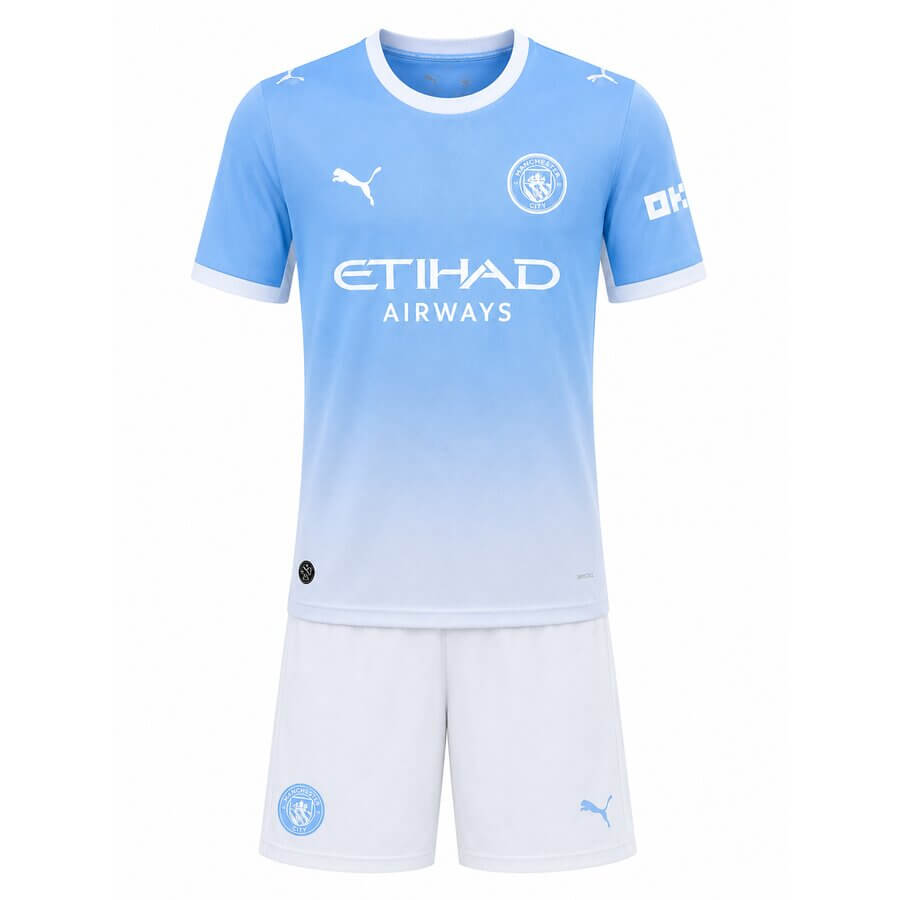Manchester City Home Kids Football Kit 26 27