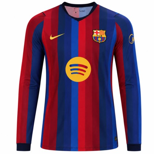 Barcelona Home Long Sleeve Football Shirt 26 27