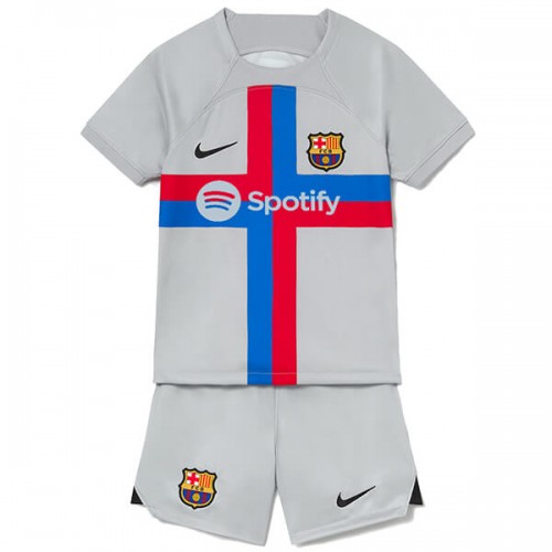 Barcelona Third Kids Football Kit 22 23