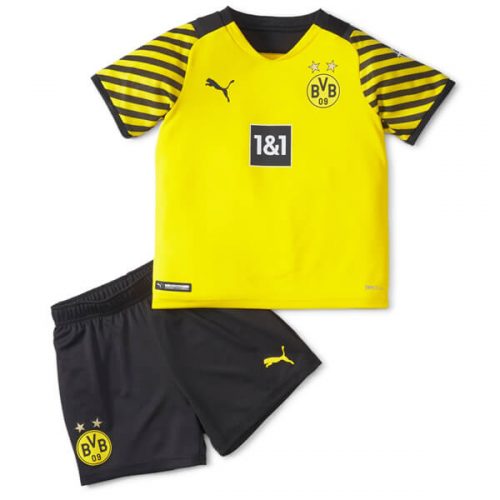 Borussia Dortmund Home Kids Football Kit 21 22