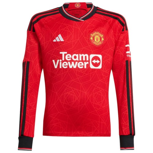 Manchester United Home Long Sleeve Football Shirt 23 24