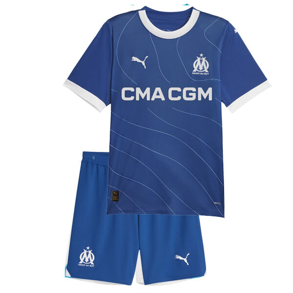 Marseille Away Kids Football Kit 23 24