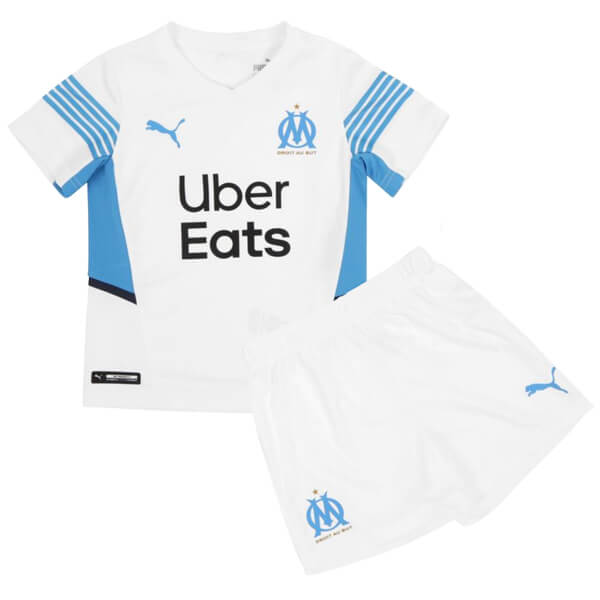 Olympique Marseille Home Kids Football Kit 21/22 - SoccerLord