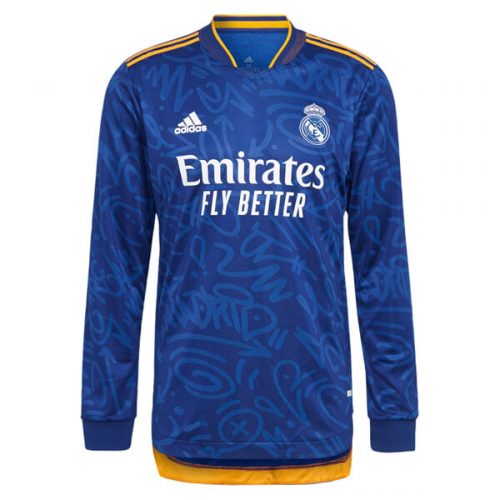Real Madrid Away Long Sleeve Football Shirt 21 22