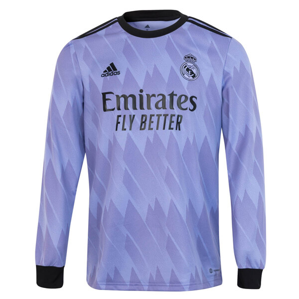 Real Madrid Away Long Sleeve Football Shirt 22/23 - SoccerLord