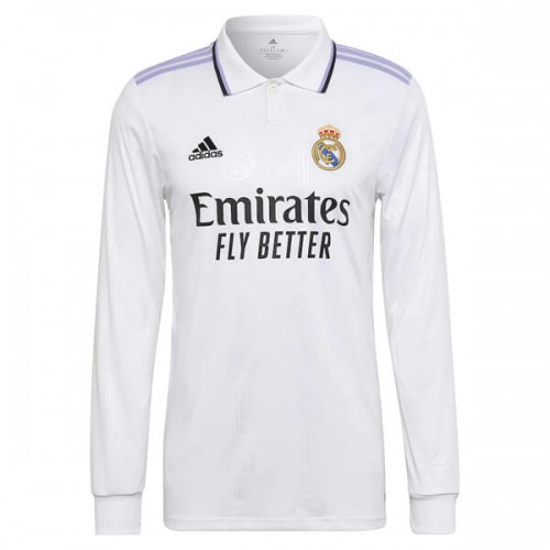 Real Madrid Home Long Sleeve Football Shirt 22 23