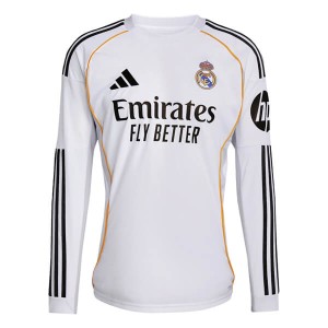 Real Madrid Home Long Sleeve Football Shirt 25 26