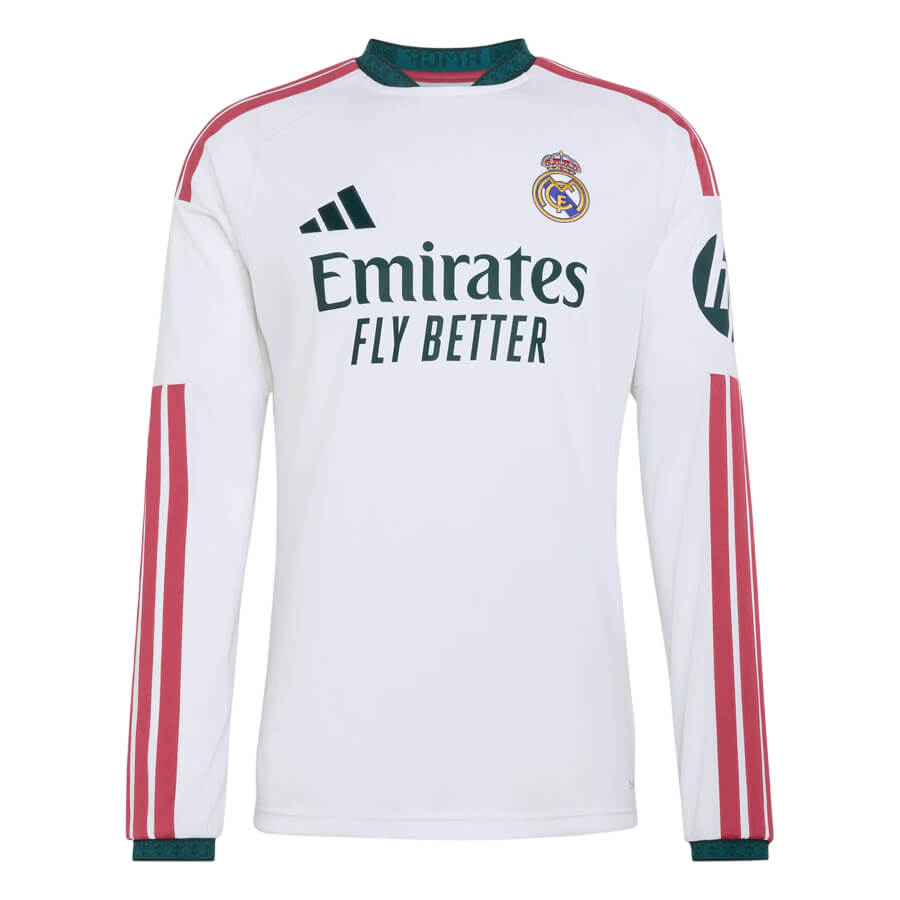 Real Madrid Home Long Sleeve Football Shirt 26 27