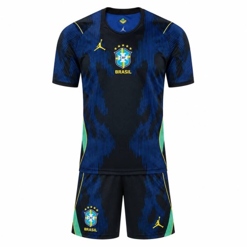 Brazil Away Kids Football Kit 2026