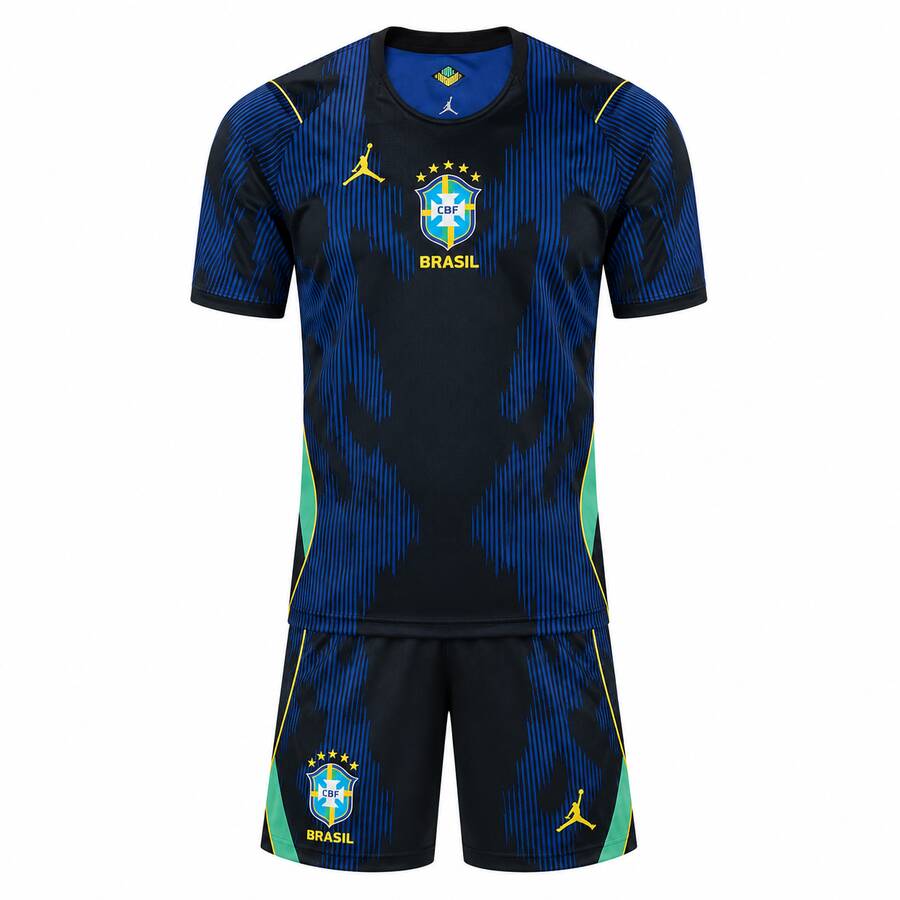 Brazil Away Kids Football Kit 2026