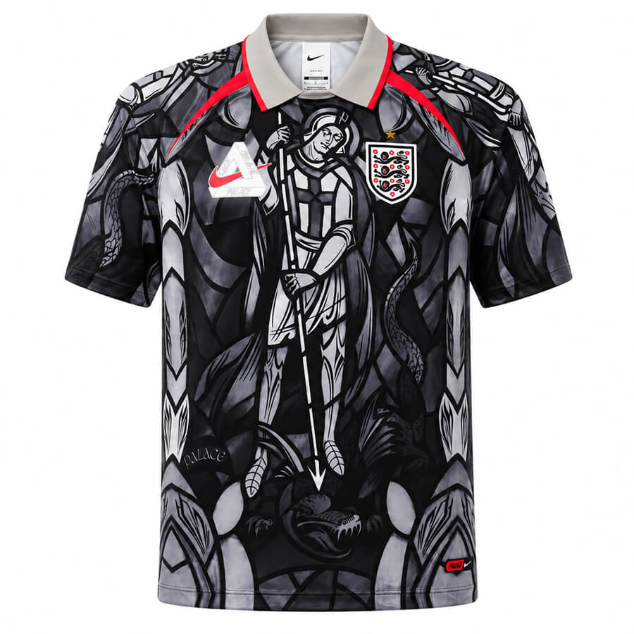 England X Palace Football Shirt - Pewter Grey