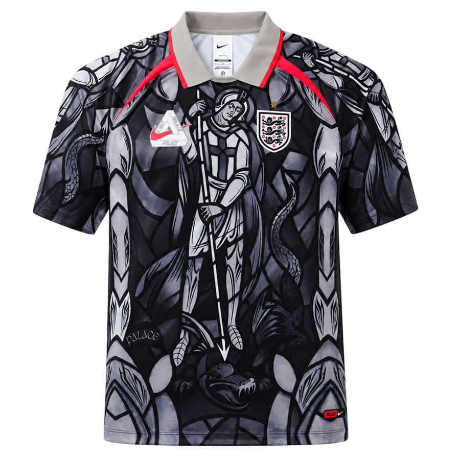 England X Palace Football Shirt - Pewter Grey