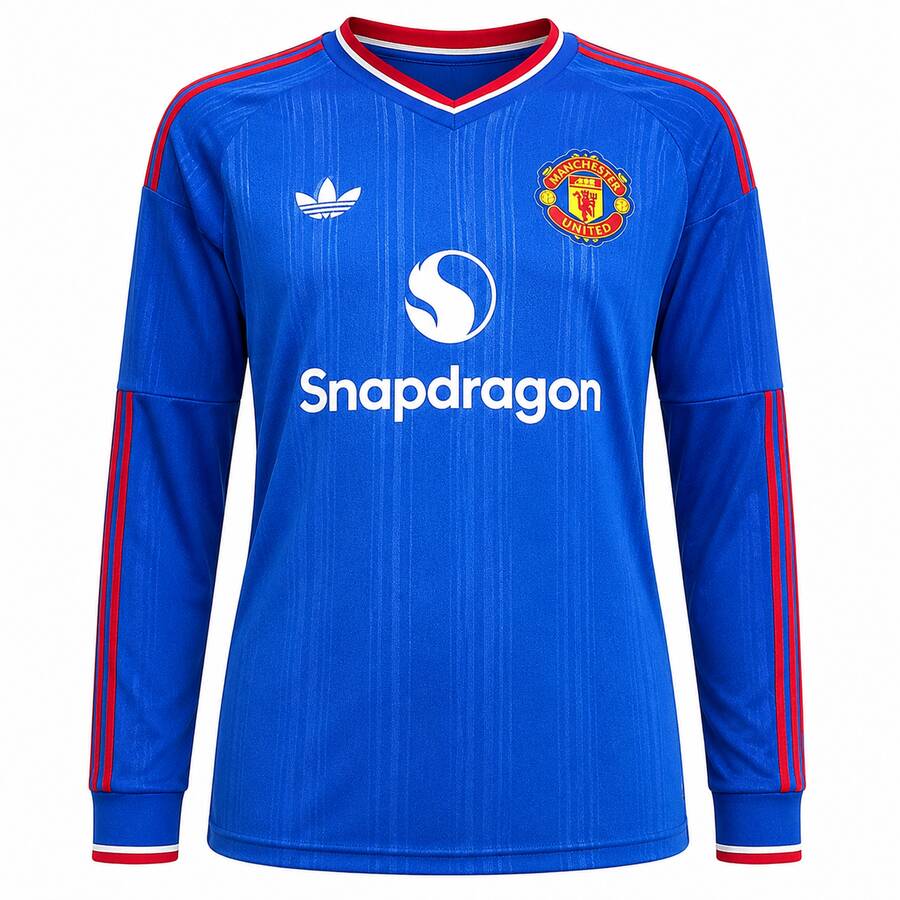 Manchester United Away Long Sleeve Football Shirt 26 27