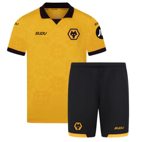 Wolverhampton Wanderers Home Kids Football Kit 25 26