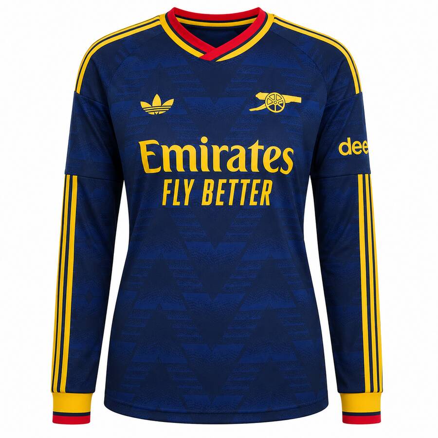 Arsenal Away Long Sleeve Football Shirt 26 27