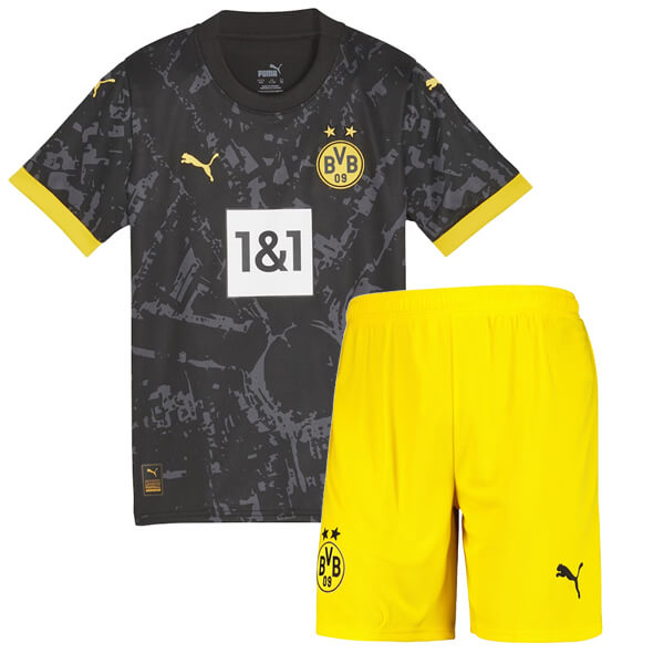 Dortmund Away Kids Football Kit 23 24