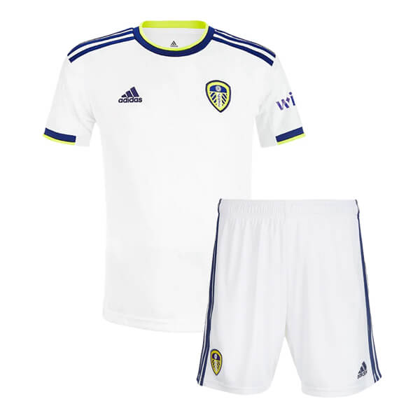 Leeds United Home Kids Football Kit 22 23