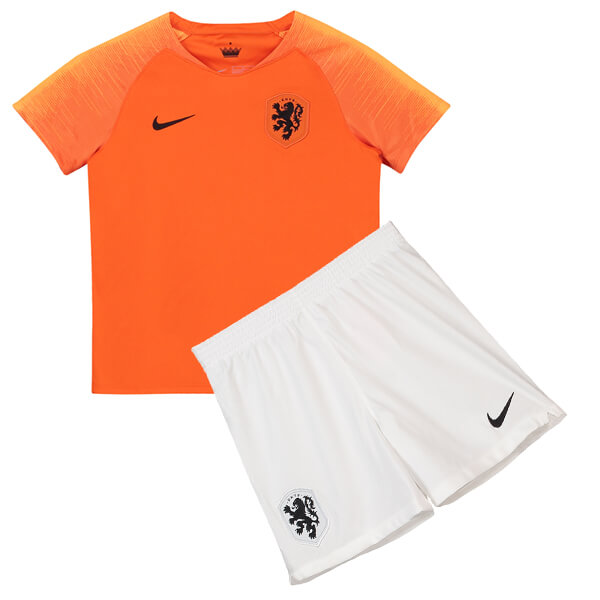 Netherlands 2018 Home Kids Football Kit - SoccerLord