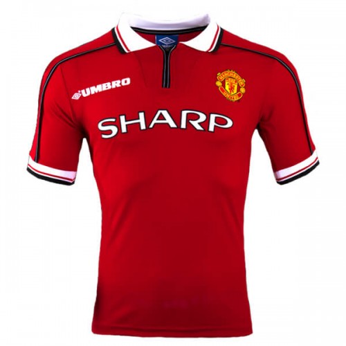 Retro Manchester United Home Football Shirt 98 99