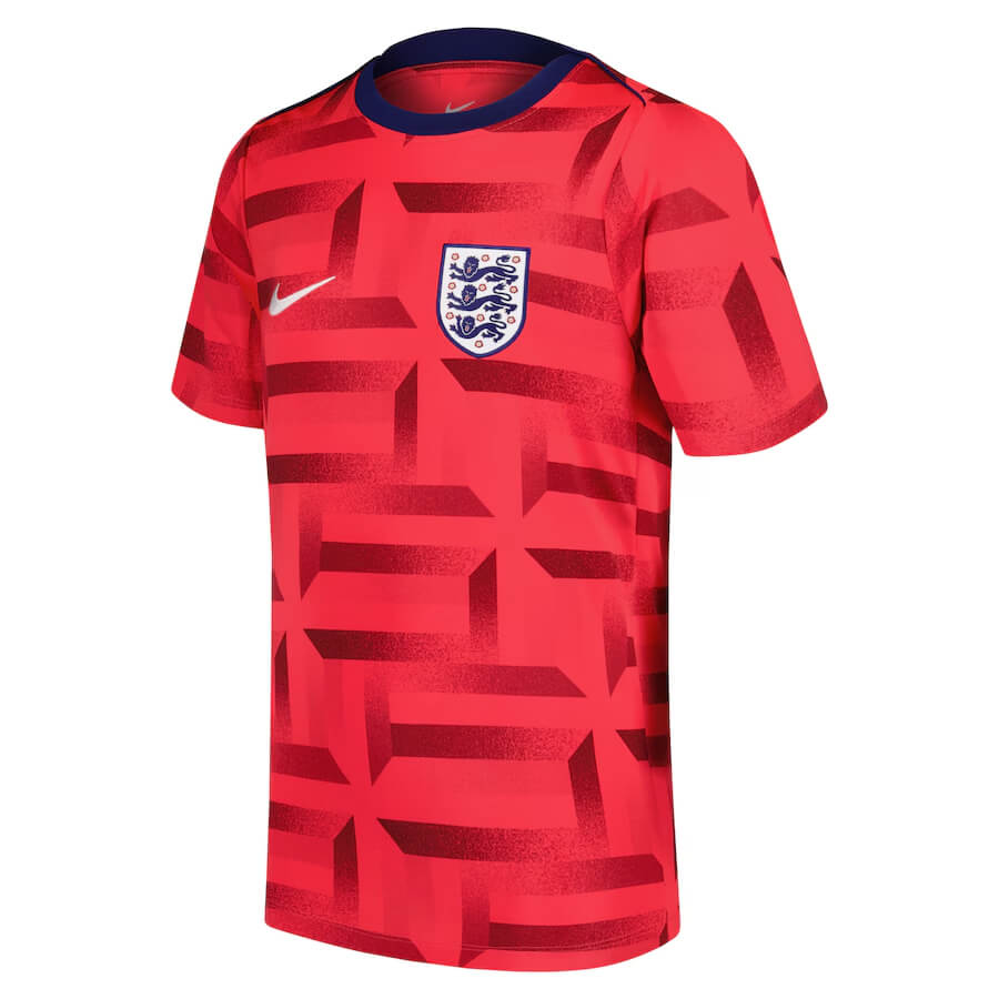 England Pre Match Training Football Shirt - Red