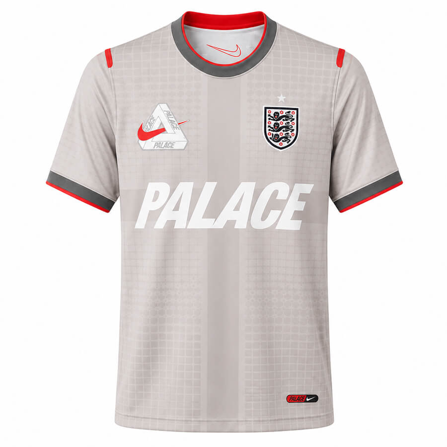 England X Palace Pre Match Training Top - Pewter Grey