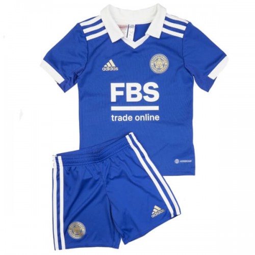 Leicester City Home Kids Football Kit 22 23