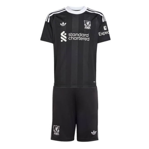 Liverpool Third Goalkeeper Kids Football Kit 25 26 - Black