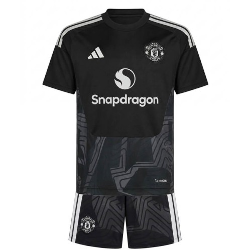Manchester United Goalkeeper Kids Football Kit 26 27 - Black