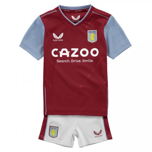 Aston Villa Home Kids Football Kit 22 23