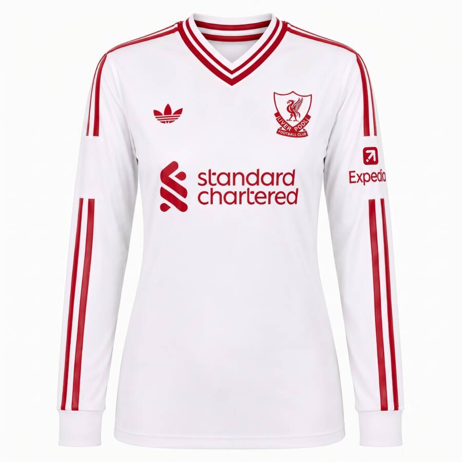 Liverpool Away Long Sleeve Football Shirt 26 27