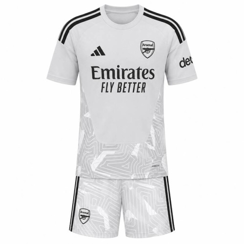 Arsenal Goalkeeper Kids Football Kit Grey 26 27
