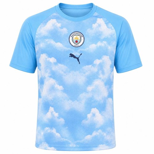 Manchester City Pre Match Sky Blue Training Football Top 26 27