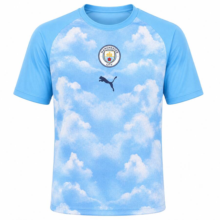 Manchester City Pre Match Sky Blue Training Football Top 26 27