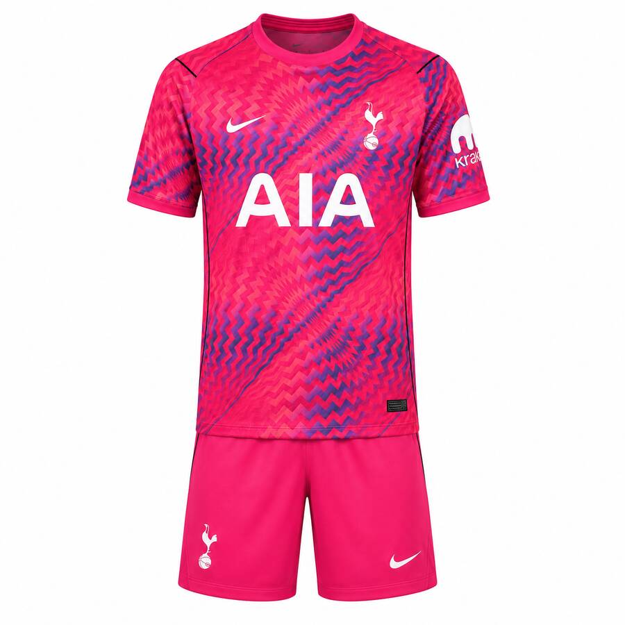 Tottenham Hotspur Goalkeeper Pink Kids Football Kit 26 27