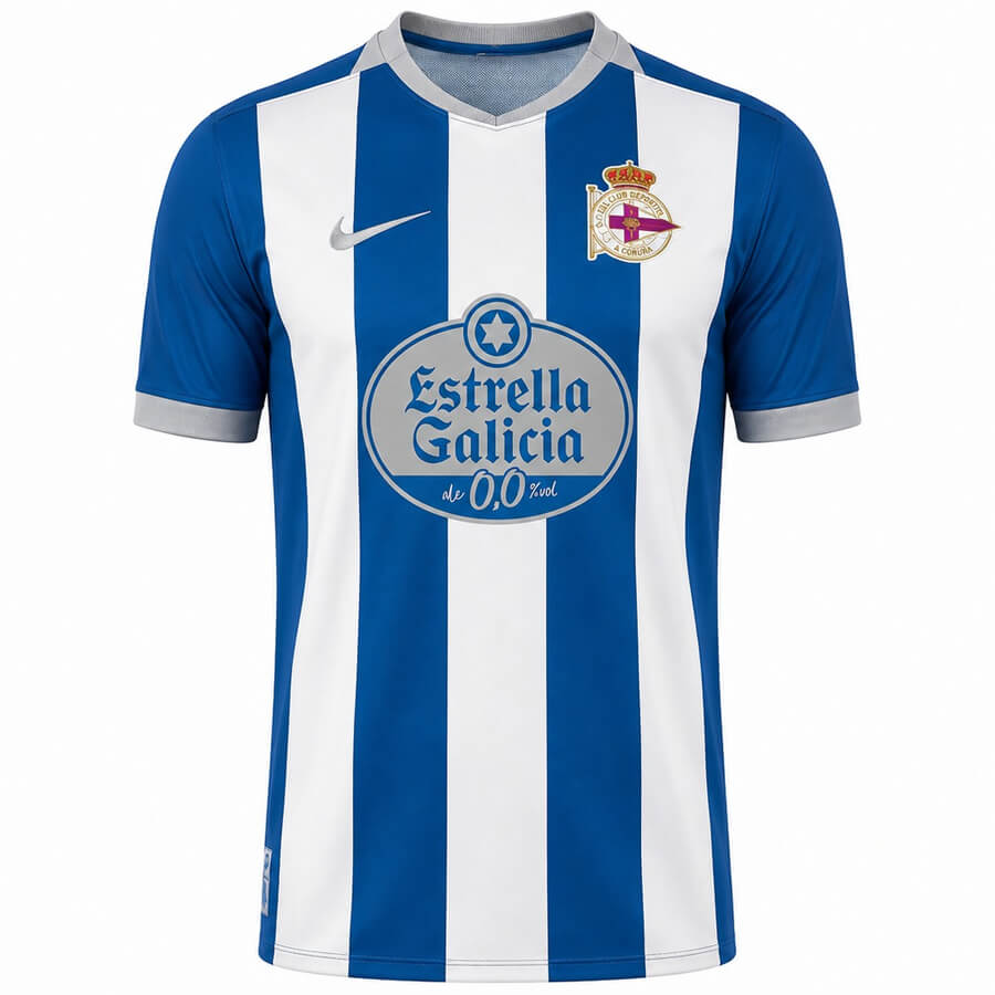 Deportivo La Coruna Home Football Shirt 26 27