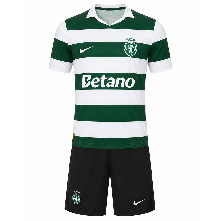 Sporting CP Home Kids Football Kit 26 27