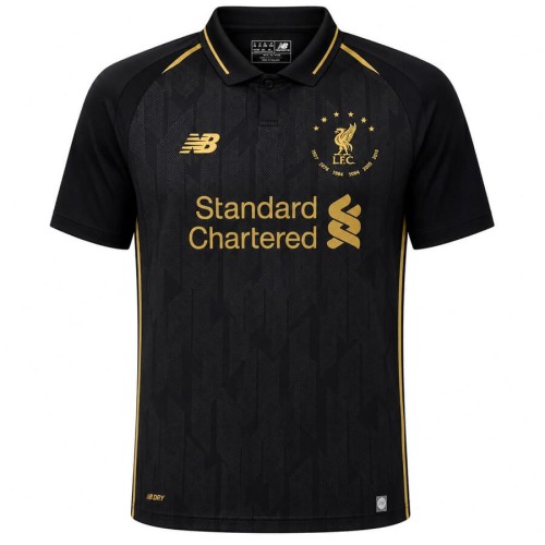 Liverpool Black 6 Times Euro 2018 2019 Football Shirt