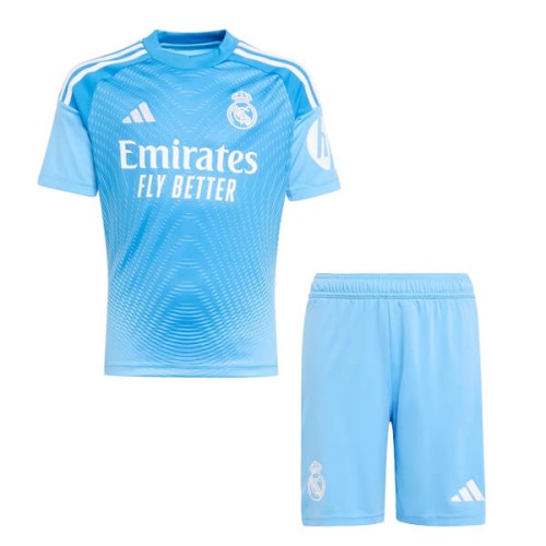 Real Madrid Goalkeeper Kids Football Kit 25 26 - Blue