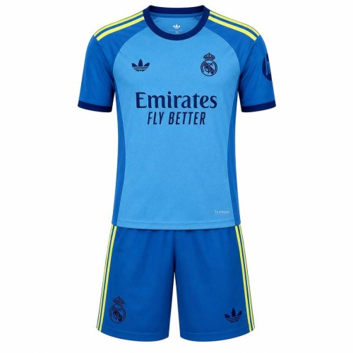 Real Madrid Goalkeeper Kids Football Kit 26 27 Blue
