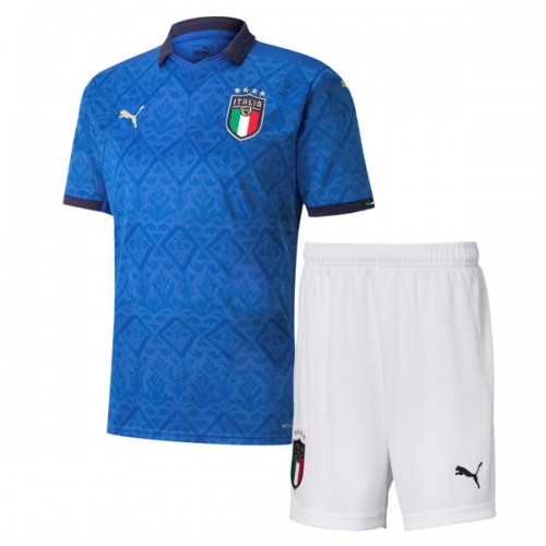 Italy Home Kids Football Kit 2020