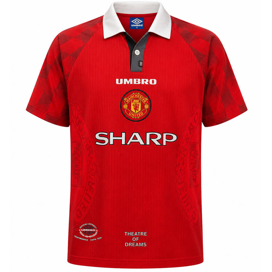 Manchester United Home 1996 1997 Football Shirt