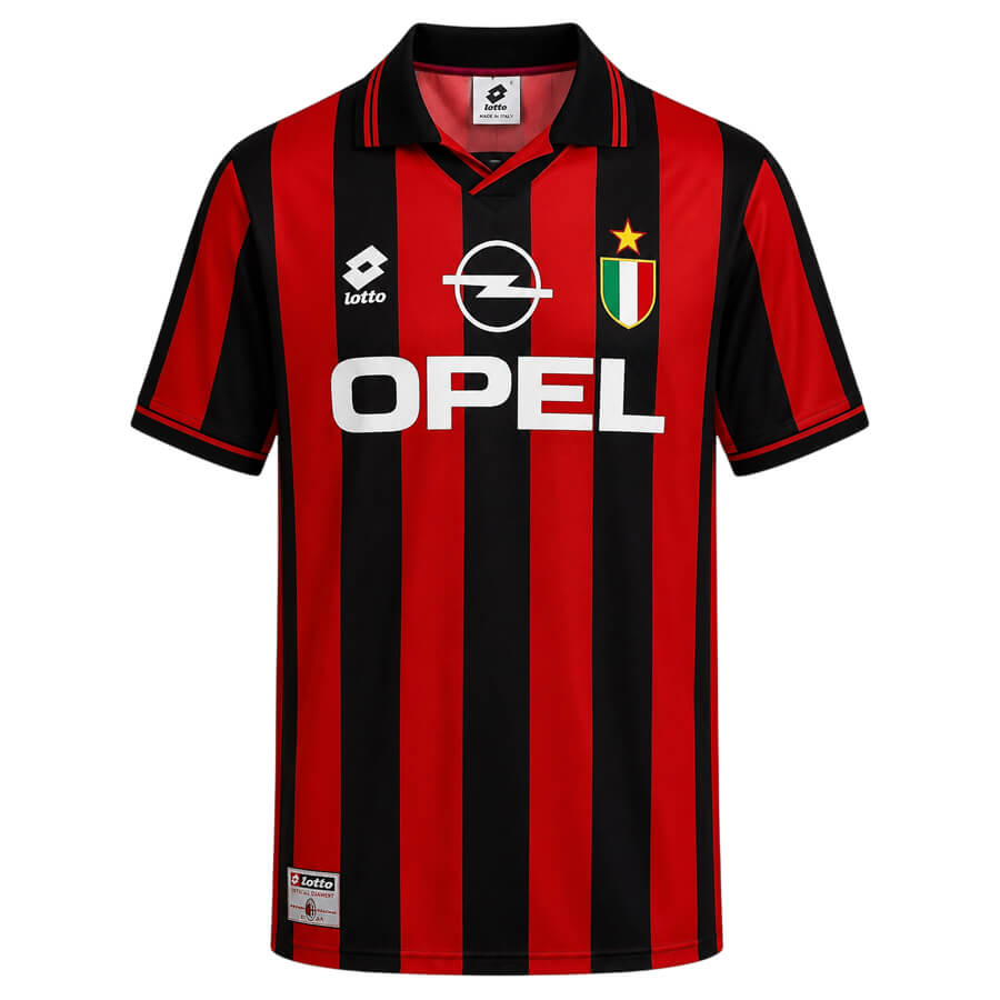 AC Milan Home 1996 1997 Football Shirt