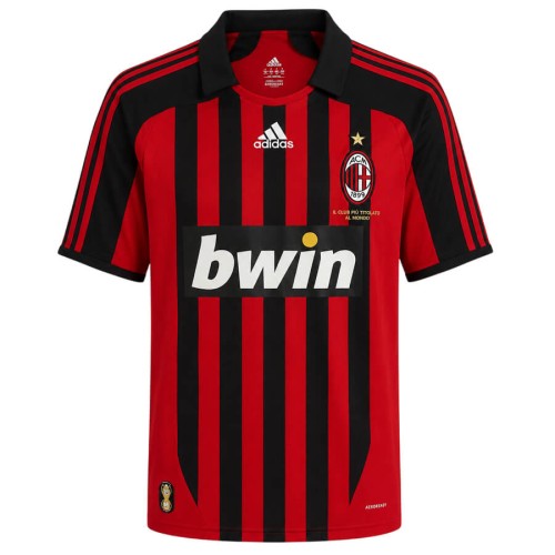 AC Milan Home 2007 2008 Football Shirt