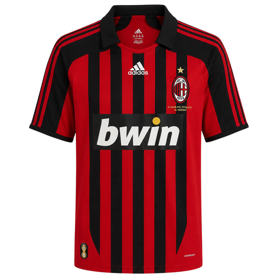 AC Milan Home 2007 2008 Football Shirt