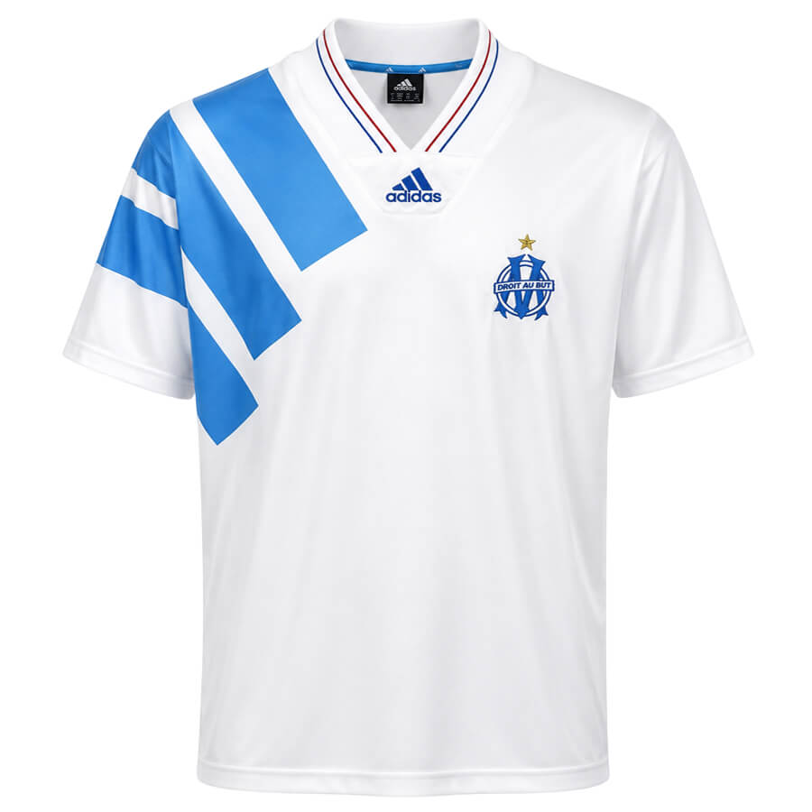 Olympique Marseille Home 1992 1993 Football Shirt