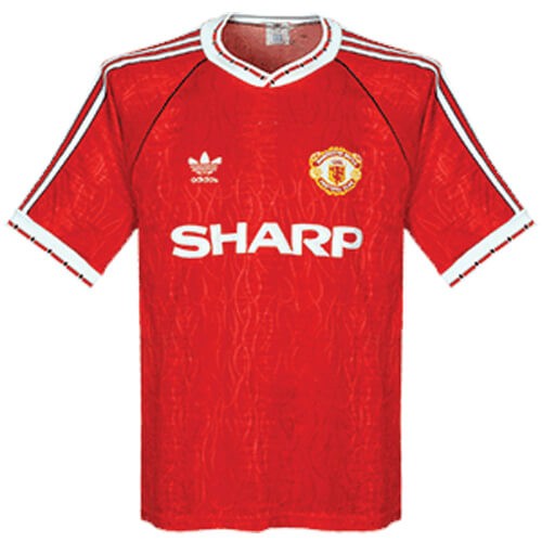 Retro Manchester United Home Football Shirt 90 92